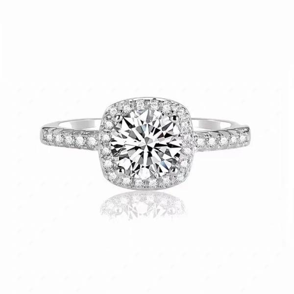 Square Lab-grown Diamond Rings