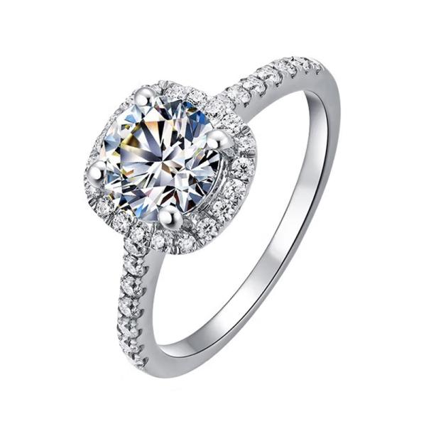 Square Lab-grown Diamond Rings