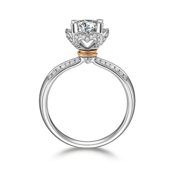Hand-held flower Lab-grown Diamond Ring