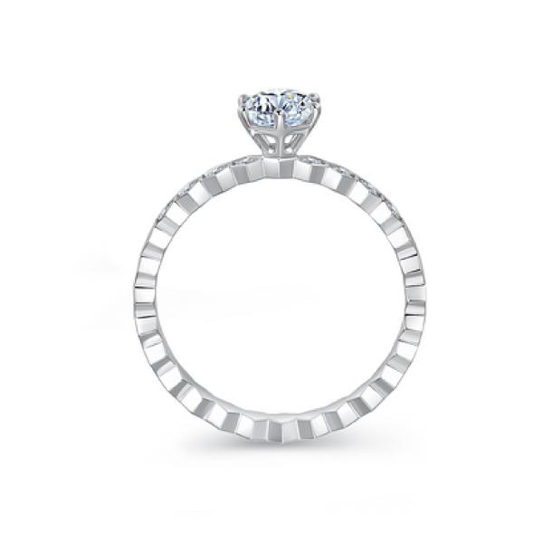 honeycombs Lab-grown Diamond Rings in 18K white gold