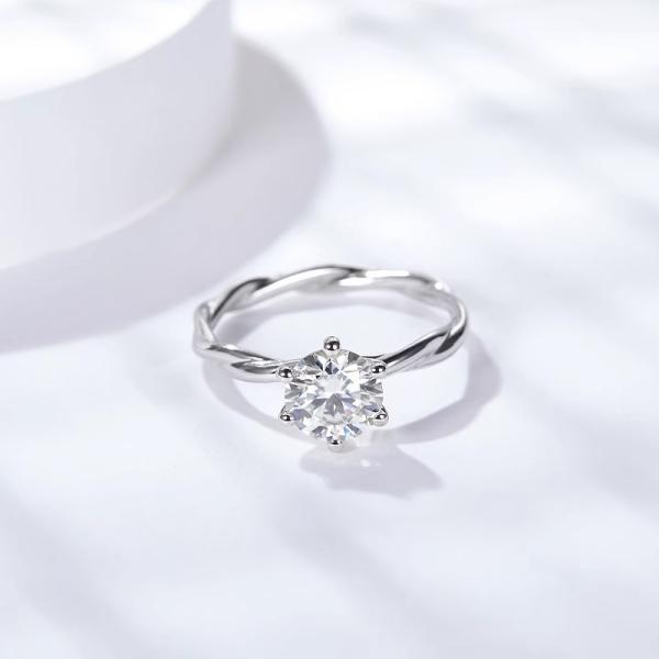 Vine six-claw Lab-grown Diamond Rings