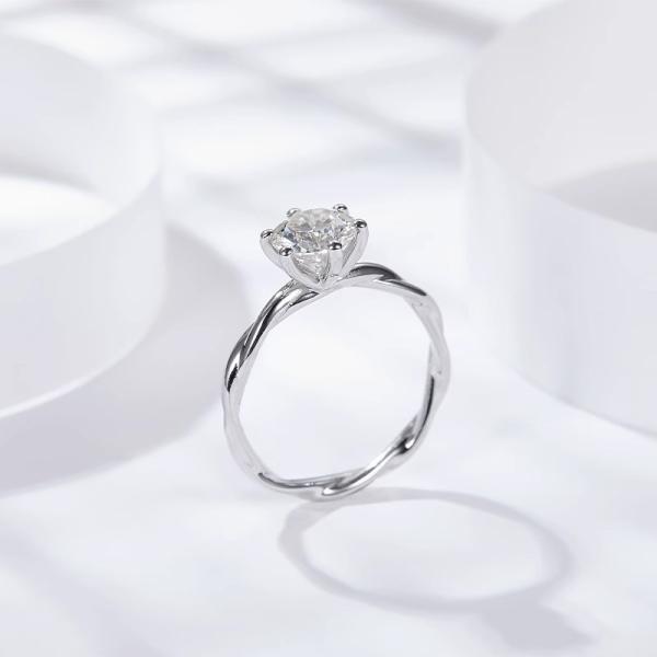 Vine six-claw Lab-grown Diamond Rings
