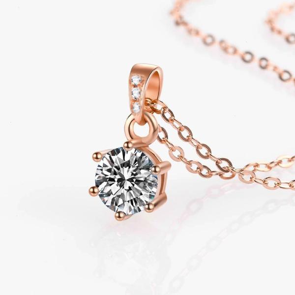 Lab Grown Diamond Six-prong necklaces