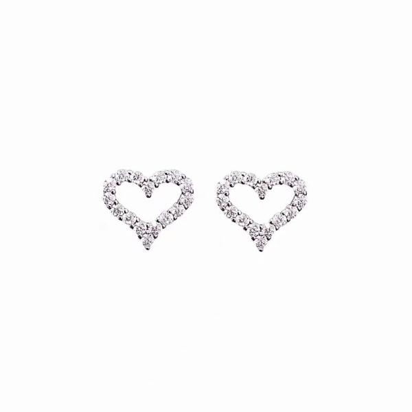 Lab grown diamond Love Heart Earrings