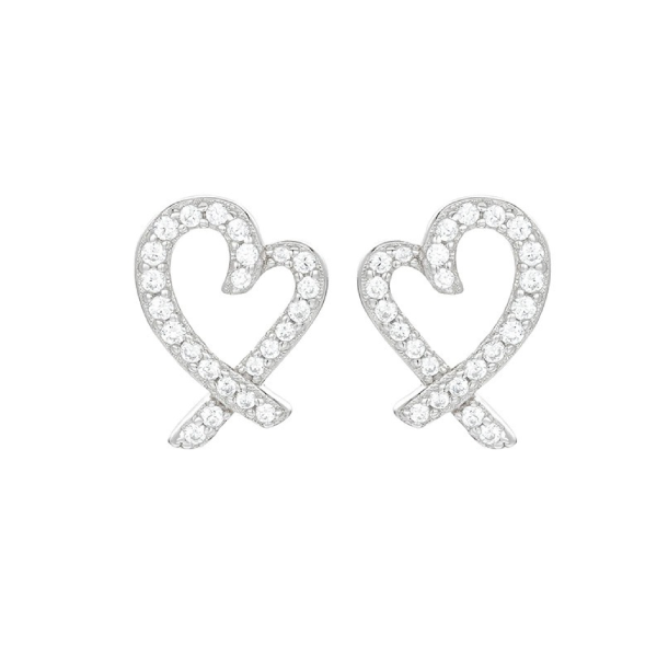 Lab grown diamond Cross-shaped love earrings