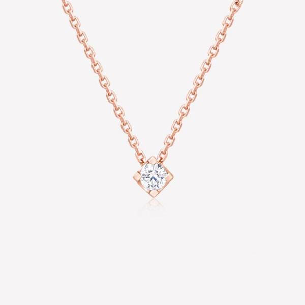 Lab Grown Diamond Small square necklaces