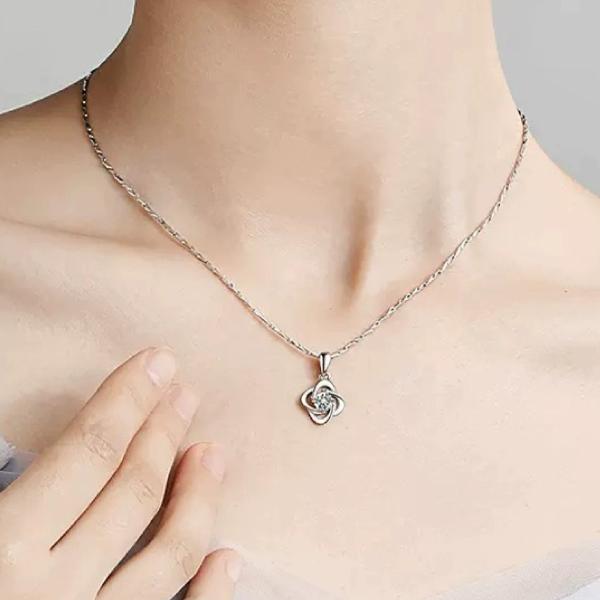 Lab Grown Diamond Lotus Necklaces