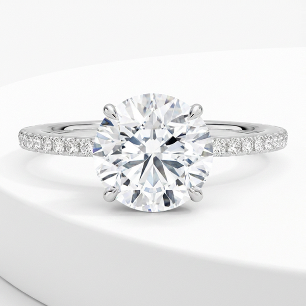 Roundcut diamond ring Lab grown diamond