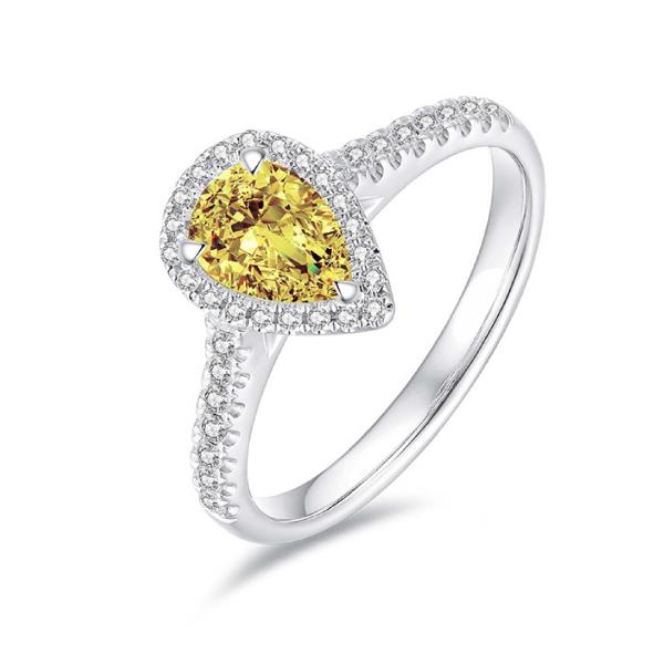 Lab-grown Diamond Waterdrop Ring