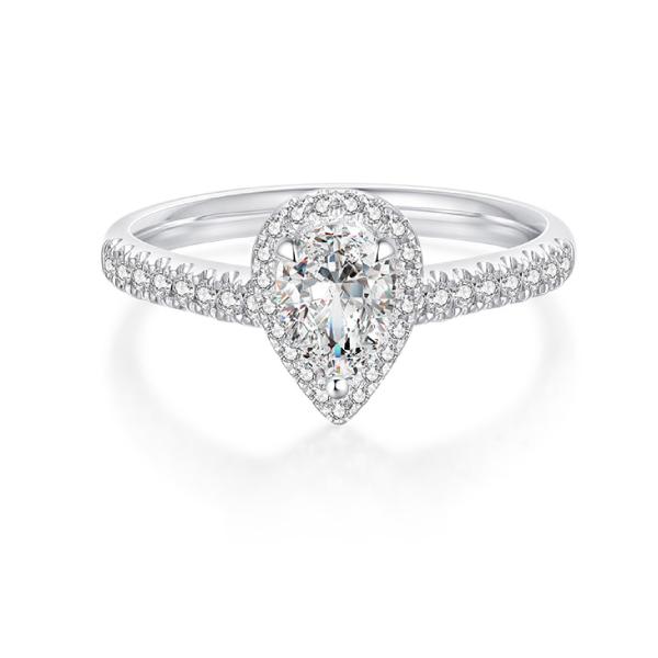Lab-grown Diamond Waterdrop Ring