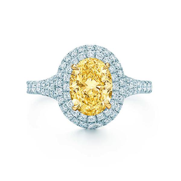 Lab-grown Diamond Angel-shaped oval set-in rings