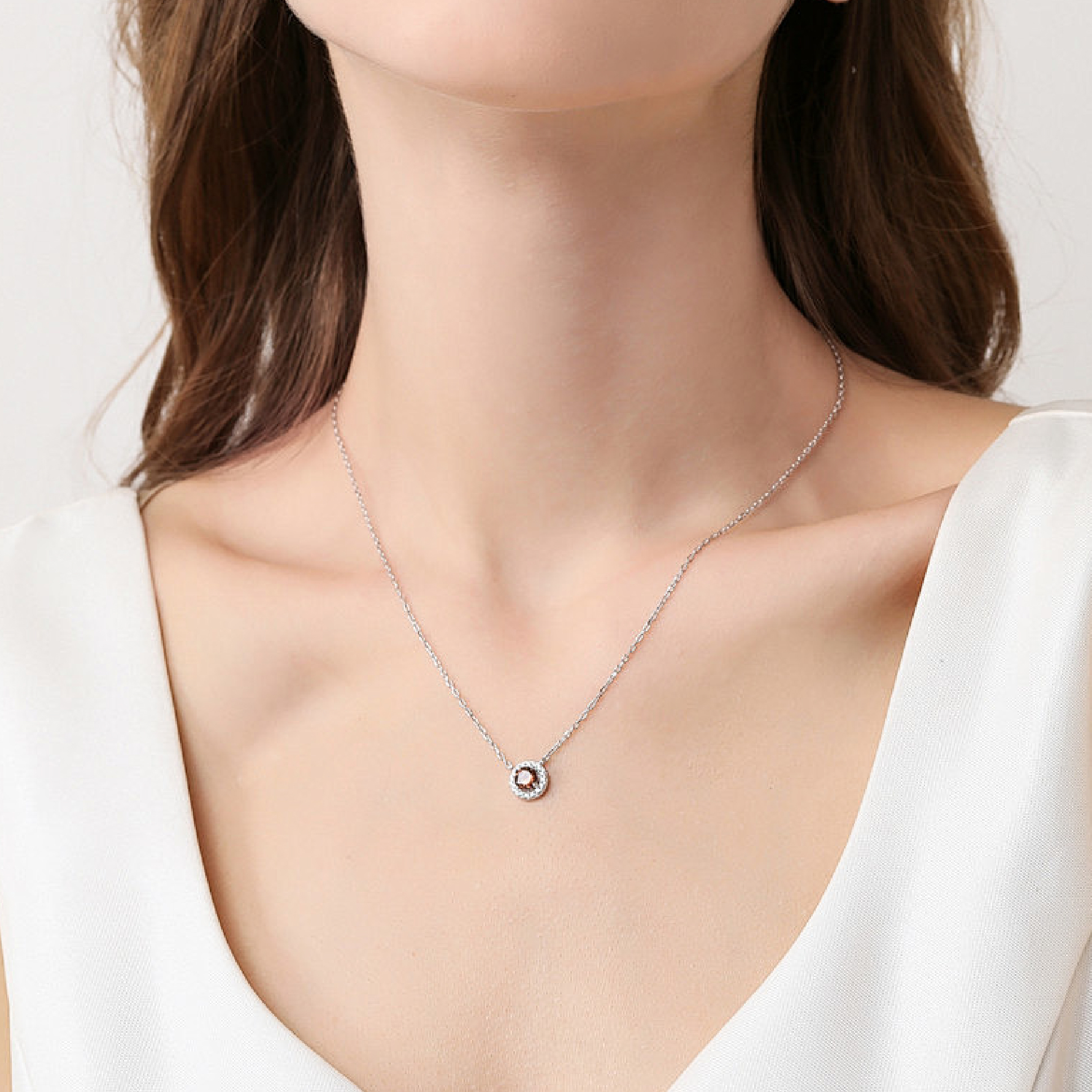 Lab Grown Diamond Flower Necklace