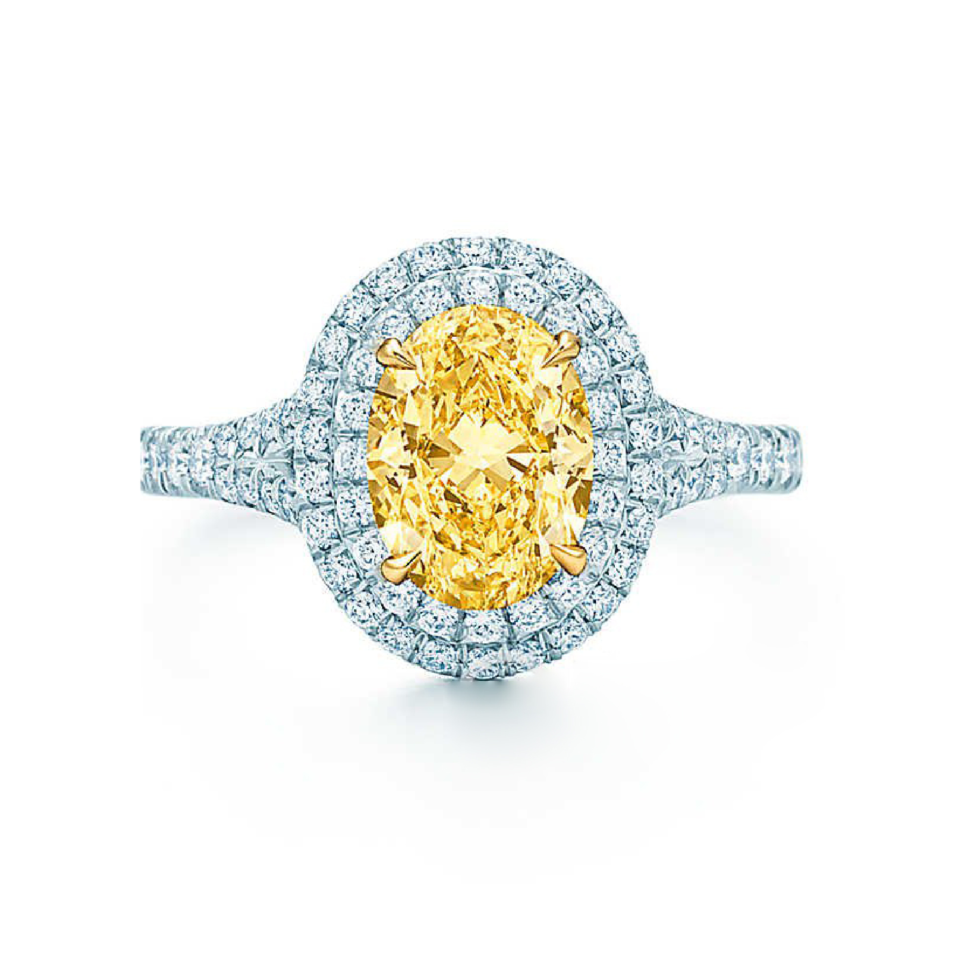 Lab-grown Diamond Angel-shaped oval set-in rings